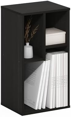 Furinno DALY Book Shelf, 3-Cube Bookshelf, Cube Storage Organizer Bookcase with Irregular Compartments, 9.4 x 11.7 x 21.