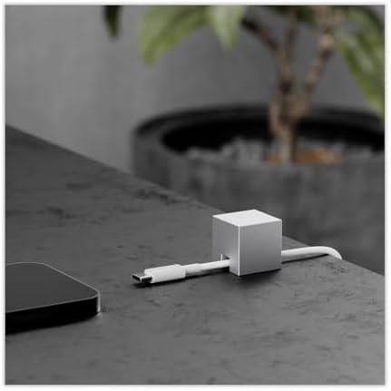 Metal Cord Holder, Weighted Cable Organizer or Management, Heavy Wire Keeper for Nightstand, Bedside Table, Desk - N2U C