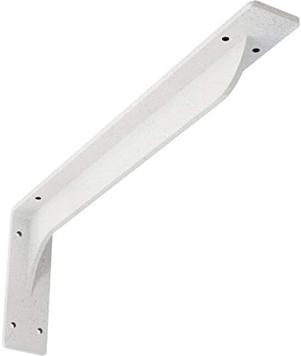 Ekena Millwork BKTM02X18X06EBHWH Steel Bracket Embrey, 2"W x 18"D x 6 1/2"H, Hammered White