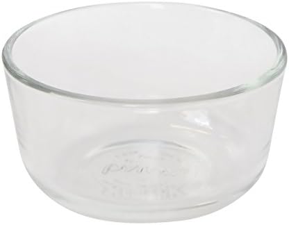 Pyrex 7202 1-Cup Glass Bowls With Cadet Blue Lids (4 Pack) - Made in USA