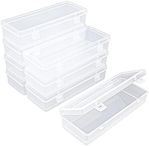 8 Pack Rectangular Clear Plastic Storage Containers