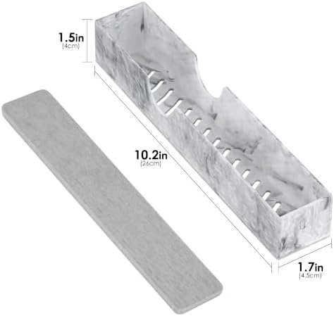 Acrylic Electric Toothbrush Holder with Diatomite Drying Stone White Marble
