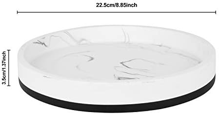 Bathroom Vanity Tray-Resin Round Handmade Bathtub Countertop Organizer for Living Room Candles Plant Jewelry Holder Bath