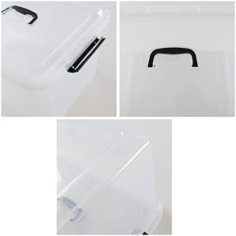 20-Quart Plastic Bins with Lid, Clear Plastic Boxes with Handles, 4-Pack