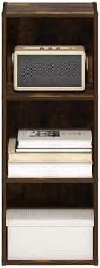 Furinno PASIR Book Shelf, 3-Tier Bookshelf, Open Storage Shelf Bookcase, Easy Assembly, 9" x 12" x 32", for Living Room,