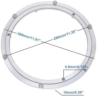 Aluminum Heavy Duty Lazy Susan Rotating Turntable Bearing Swivel Plate Hardware for Dining-Table (12 inch)