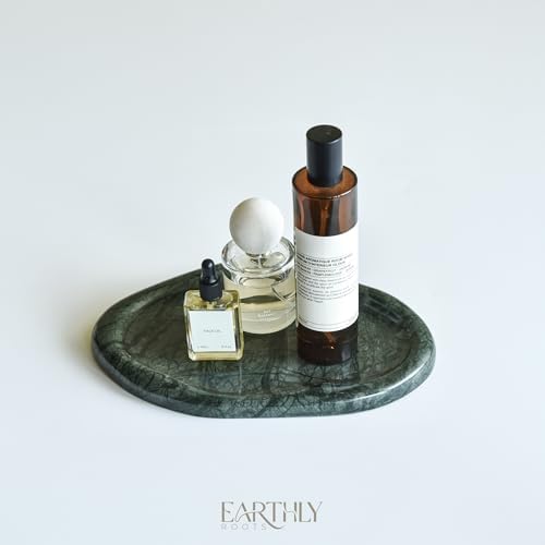 Natural Marble Trinket Tray – 9"x6" Cloud Shaped Decorative Dish for Jewelry, Keys, Perfume, Cosmetics, Vanity, Bathroom