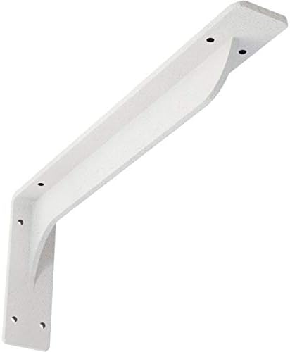 Ekena Millwork BKTM02X16X06EBHWH Steel Bracket Embrey, 2"W x 16"D x 6 1/2"H, Hammered White
