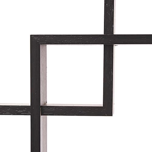 Greenco 4 Cube Intersecting, Easy-to-Assemble Floating Wall Mount Shelves for Bedrooms and Living Rooms - Walls Shelving