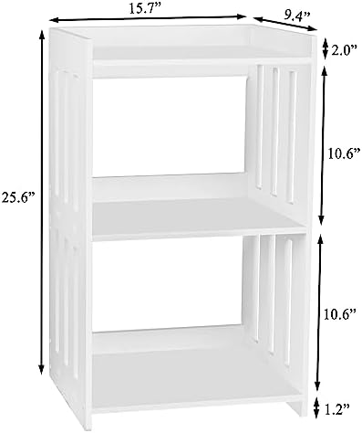 HAYOFAMY 3 Tier Bookshelf for Small Spaces 25.6”H Bookcase