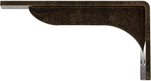 2" W x 8" D x 4 1/4" H Embrey Steel Bracket, Antiqued Pale Gold