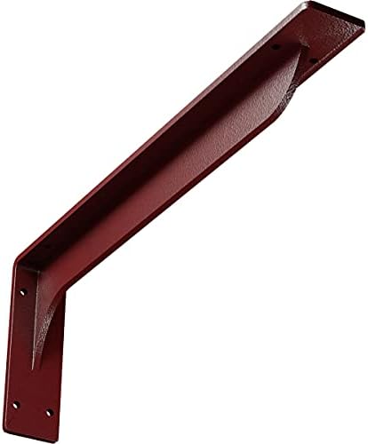 Ekena Millwork BKTM02X18X06EBHRE Steel Bracket Embrey, 2"W x 18"D x 6 1/2"H, Hammered Bright Red