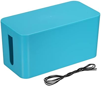 MECCANIXITY Cable Management Box PS Cord Organizer Box with Tie to Hide Wires & Power Strips Desk TV Computer Cable Orga