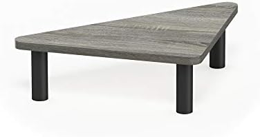 Furinno TURN-N-TUBE Monitor Stand Riser, 19.6" Wide Triangle Corner Monitor Riser, Laptop Stand for Desk, Office Desk Ac