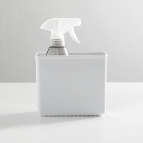 mDesign Plastic Adhesive Mount Storage Organizer Container for Kitchen or Pantry Wall Organization - Space Saving Holder