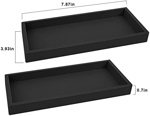 2Pcs Silicone Trays Bathroom Vanity Trays, Rectangle Tray for Bathroom Counter, 7.87 * 3.93inch Jewelry Perfume Vanity T