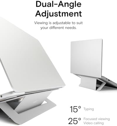 MOFT Airflow Adhesive Laptop Stand, Slim & Portable Laptop Riser for Work