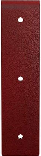 2"W x 8"D x 8"H Hamilton Steel Bracket, Hammered Bright Red