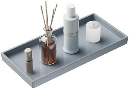 Vanity and Bathroom Tray, 9.8" ABS Countertop Organizer,Waterproof Vanity Tray for Toilet Tank,Perfume,Soap,Keys,Bathroo