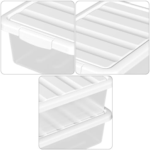 14 Quart Plastic Clear Storage Bin, 2 Packs