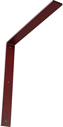 2"W x 18"D x 18"H Hamilton Steel Bracket, Hammered Bright Red