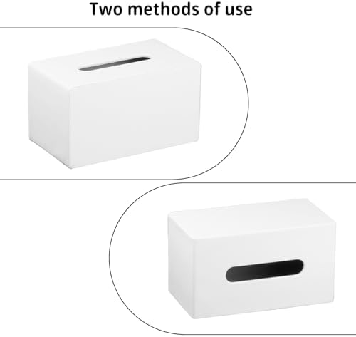 Extra Large Tissue Box Cover with Storage Tray,Rectangle Tissue Box Holder