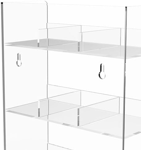 Acrylic Tea Bag Organizer, 3 Layers Tea Bag Holder for Tea Packets, No Assembly Required, Wall Mount Display Tea Caddy f