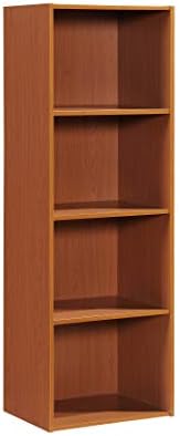Hodedah 4-Shelf Bookcase in Cherry