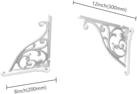 Heavy Duty Solid Stand,12 Inch 4 Pack White,Right Angle Wall Panel Support Bracket,Decorative Shelf Bracket,Heavy Duty V