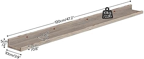 HOOBRO Floating Shelves, Wall Shelf Set of 3, 47.2 Inches Hanging Shelf