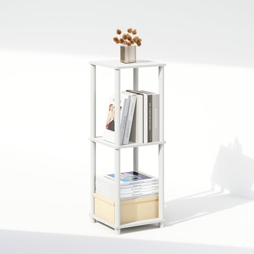 Furinno Turn-N-Tube Set of 2, Book Shelf, Stackable Bookshelf, Bookcase with Easy Assembly, 13.4 x 13.4 x 20, for Living
