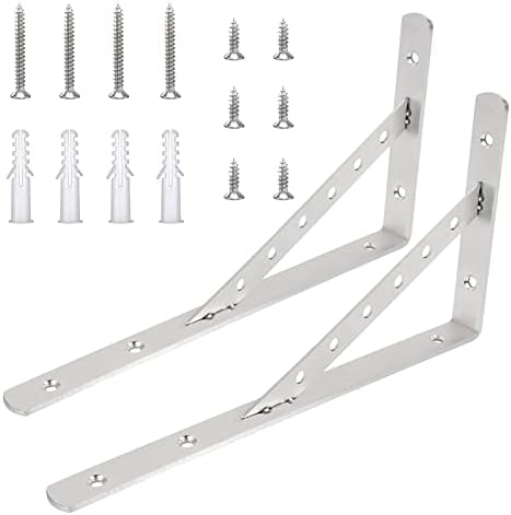 Solid Shelf Brackets 16 Inch, L Brackets Heavy Duty Shelf Brackets