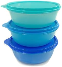 Tupperware Leftover Bowl Set Storage Food Containers (Blue) (Blue)