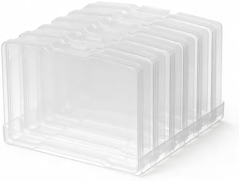 novelinks 6 Pcs 4"x6" Plastic Photo Storage Boxes with Tray (Clear 1Pack)
