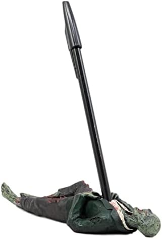 Ebros Gift Walking Dead Walker Hunter Impaled Zombie Pen Holder - 6.75"L Office Desktop Pencil Holder