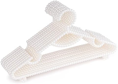 10 Pieces Plastic Heavy Duty Pearl Hangers. Bride Hanger for Wedding Dress. Bridesmaid Hangers. Hanger for Shirt, Pants, Clothing, Coat, Bridal, Sweater and Home Decor. (PH3)