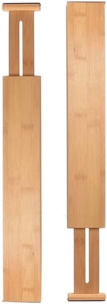 VIGAN 2/4PCS Adjustable Bamboo Drawer Dividers Bedroom Kitchen Drawer Storage Expandable Drawer Dividers For Cupboard Ca