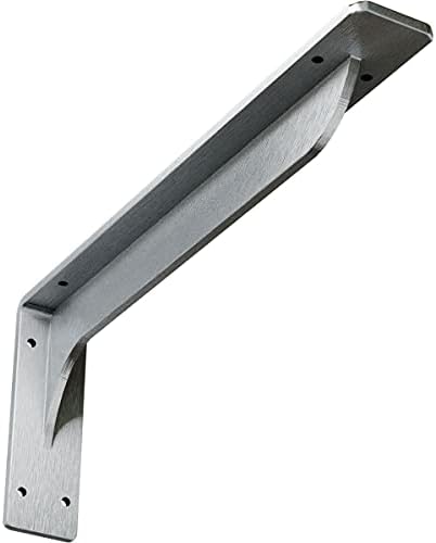 Ekena Millwork BKTM02X16X06EBCRS Steel Bracket Embrey, 2" W x 16" D x 6 1/2" H, Unfinished
