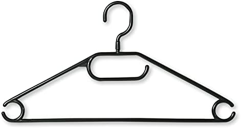 KESPER 16770 Clothes Hangers, Set of 10, Material: Plastic, Width: 40 cm, Colour: Black