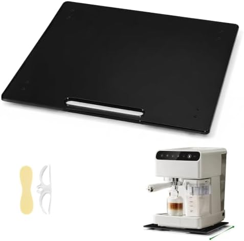 Appliance Slider – Sliding Tray for Coffee Maker, black Acrylic 13 x 14 In
