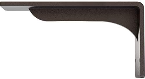 Ekena Millwork BKTM02X08X04EBHDB Steel Bracket Embrey, 2"W x 8"D x 4 1/4"H, Hammered Dark Bronze
