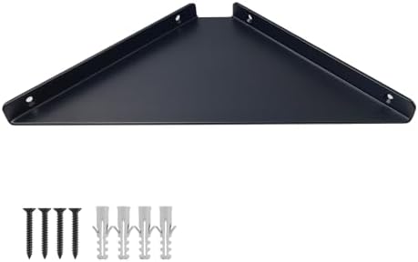 3.0mm Aluminum Alloy Corner Shelf Wall Mounted, for Bathrooms,Offices, Bedrooms,Kitchens,Dorm Rooms and Living Rooms (Bl