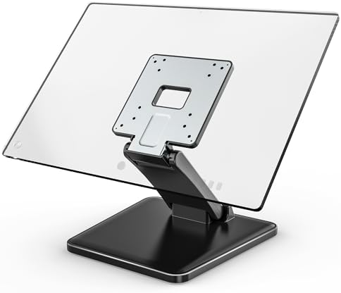 monTEK Low Profile Monitor Stand, Foldable 75/100VESA, 17-27 Inch, Portable