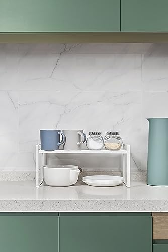 Shantton Cabinet Shelf Organizer, Pantry Shelf Rack, White 16.1x10.6x7.3