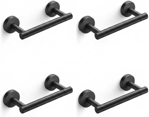 FORIOUS Toilet Paper Holder Wall Mount, Stainless Steel Rustproof Double Post Pivoting Tissue Roll Holder for Bathroom, 