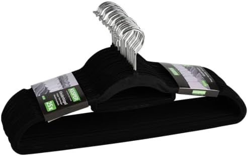 KESPER 16645 Clothes Hangers - Pack of 25 Material: Plastic (ABS) with Non-Slip Flocking, Dimensions: 44.5 cm Wide, Colo