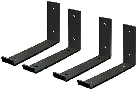 Shelf Brackets 10 inch for Shelves, Hook Iron Heavy Duty Shelf Brackets, J Bracket, Metal Shelf Bracket, Industrial Shel