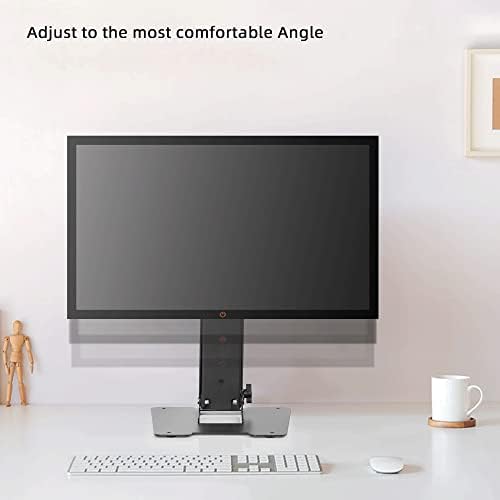 WEARSON Folding Monitor Stand - Height Adjustable Vesa Monitor Stand, Tilt, Rotation Free Standing Low Profile Desk Moun