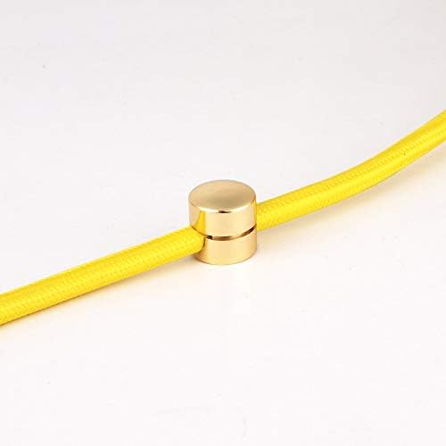 BRIGHTTIA Cable Clips - Premium Brass Cord Management for Home, Office & Car - Multipurpose Wire Holder Organizer - Slee