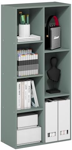 7-Cube Bookshelf, Bookcase, Book Shelf, Cube Storage Organizer, 9.4 x 19.5 x 41.7, for Home Office, Living Room, Bedroom